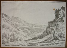 H. VOOGD "ROVINE DEL CASTELLO; LUPOGLAV?, LUPOGLIANO?" DA "TENTAMINA LITHOGRAPHICA" 1820