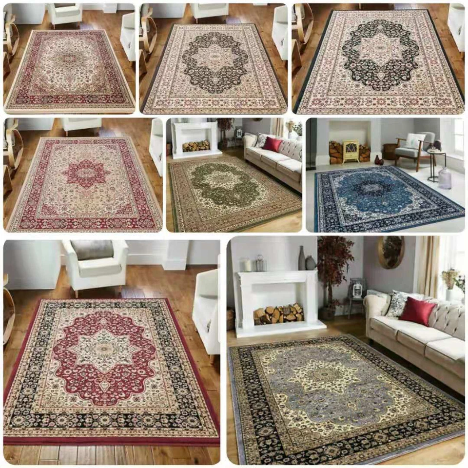Luxury Non Slip Large Traditional Rugs Bedroom Living Room Rug Hallway Runner - Image 3 of 4