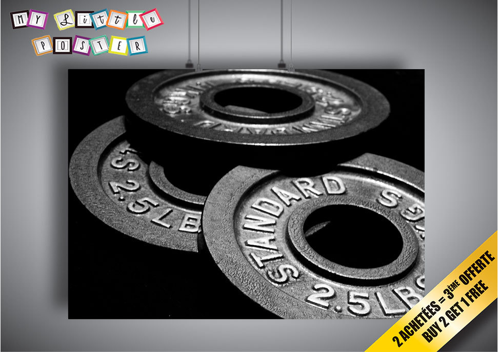 Cartel poster Lunares Desde Pesas Levantamiento Pesas Crossfit