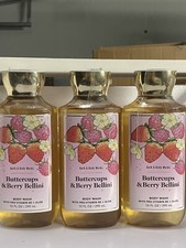 3 New BUTTERCUPS  BERRY BELLINI BODY WASH BATH  BODY WORKS