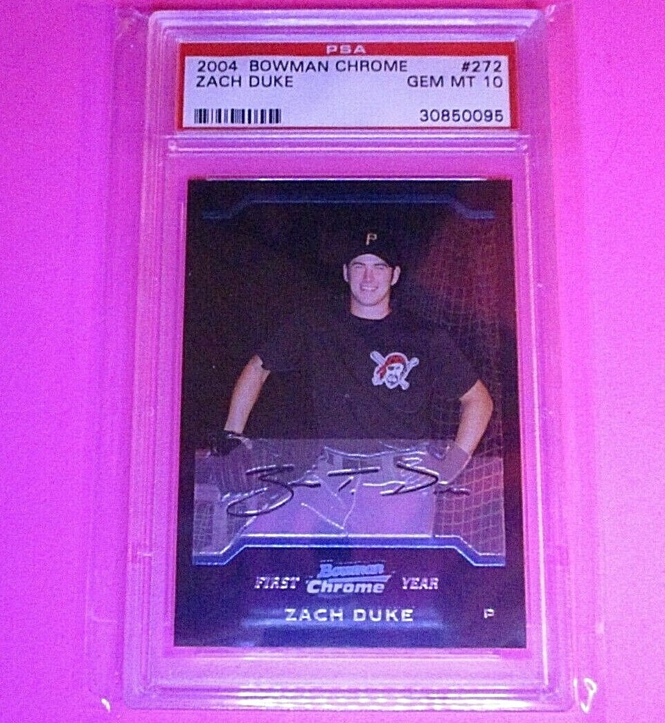 2004 Bowman Chrome Zach Duke, RC #272 Pirates Rookie PSA 10 GEM MINT