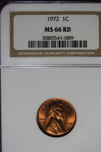 1972 - NGC MS66RD LINCOLN MEMORIAL CENT!! #B45254