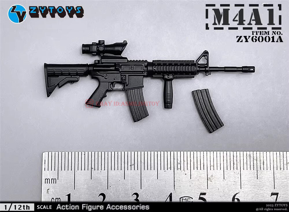 ZYTOYS ZY6001A M4 AK47 P90 M1887 1/12 Action Figure Accessories