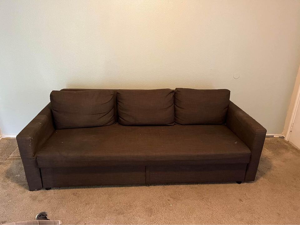 IKEA Brown Sleeper Sofa- Smoke Free, Includes Storage