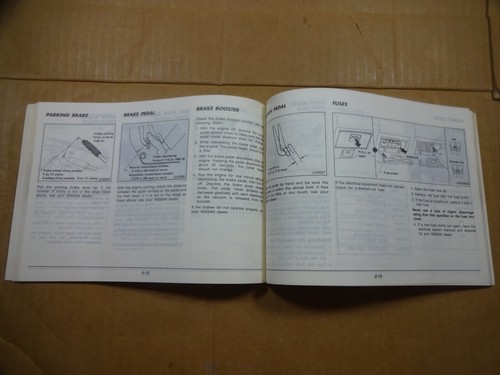 1987 Nissan Sentra Owners Manual original - Picture 5 of 6