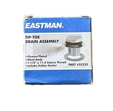 Bath Drain Assembly Kit, 1-1/2" X 11.5" Coarse Thread, Chrome Plated