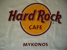 HRC Hard Rock Cafe Mykonos Greece Classic White Tee Shirt Size M neu new NWT