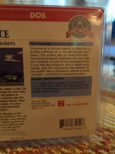 Vintage Factory SEALED New Old Stock Bio Menace DOS 3.5" Disk Software 1993 - Picture 4 of 5