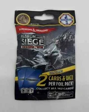 Dungeons & Dragons Faerun Under Siege (2 Cards 2 Dice Foil Pack Dice Master) D3