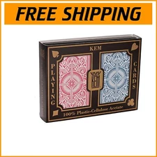 Premium KEM Playing Cards - Bridge Size Standard Index in Luxurious Black Box