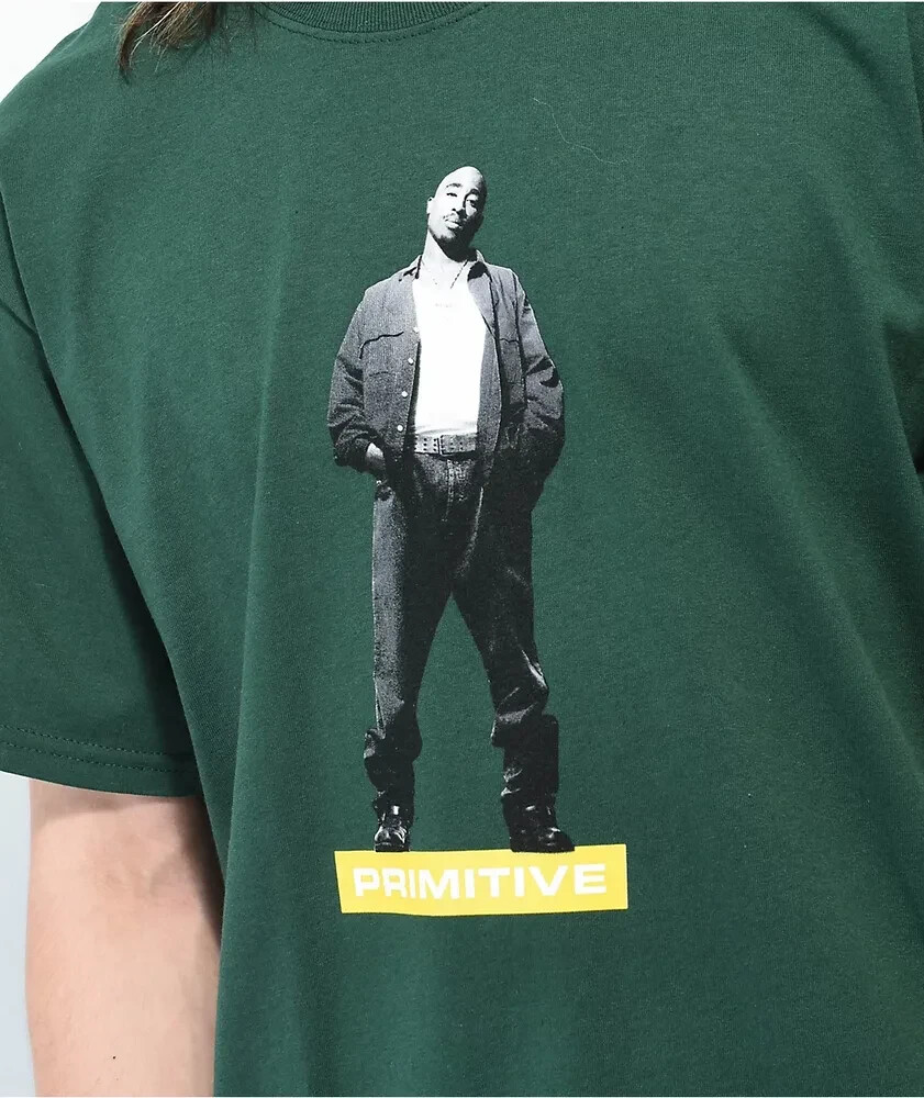 Primitive x 2PAC Tupac Shakur Green T-Shirt Men's 3XL | eBay