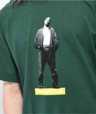 Primitive x 2PAC Tupac Shakur Green T-Shirt Men's 3XL | eBay
