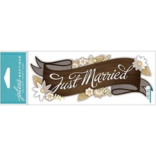 JUST MARRIED Wedding Newlyweds Jolee's Title Stickers Scrapbook Crafts