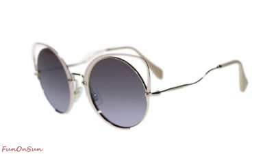 Miu Miu Sunglasses Pale Gold Peach Miu Miu Irregular MU51TS 4UD085 Pale Gold Peach/Violet  main image 4
