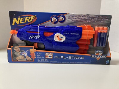 Nerf Dual-Strike Blaster N-Strike Elite Both Elite & Mega Darts B4619 NERF  New