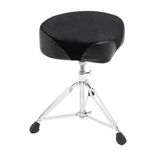 Drum Throne Thick Padded Seat Drummers Stool Guitar Chair w/ Height Adjust Black