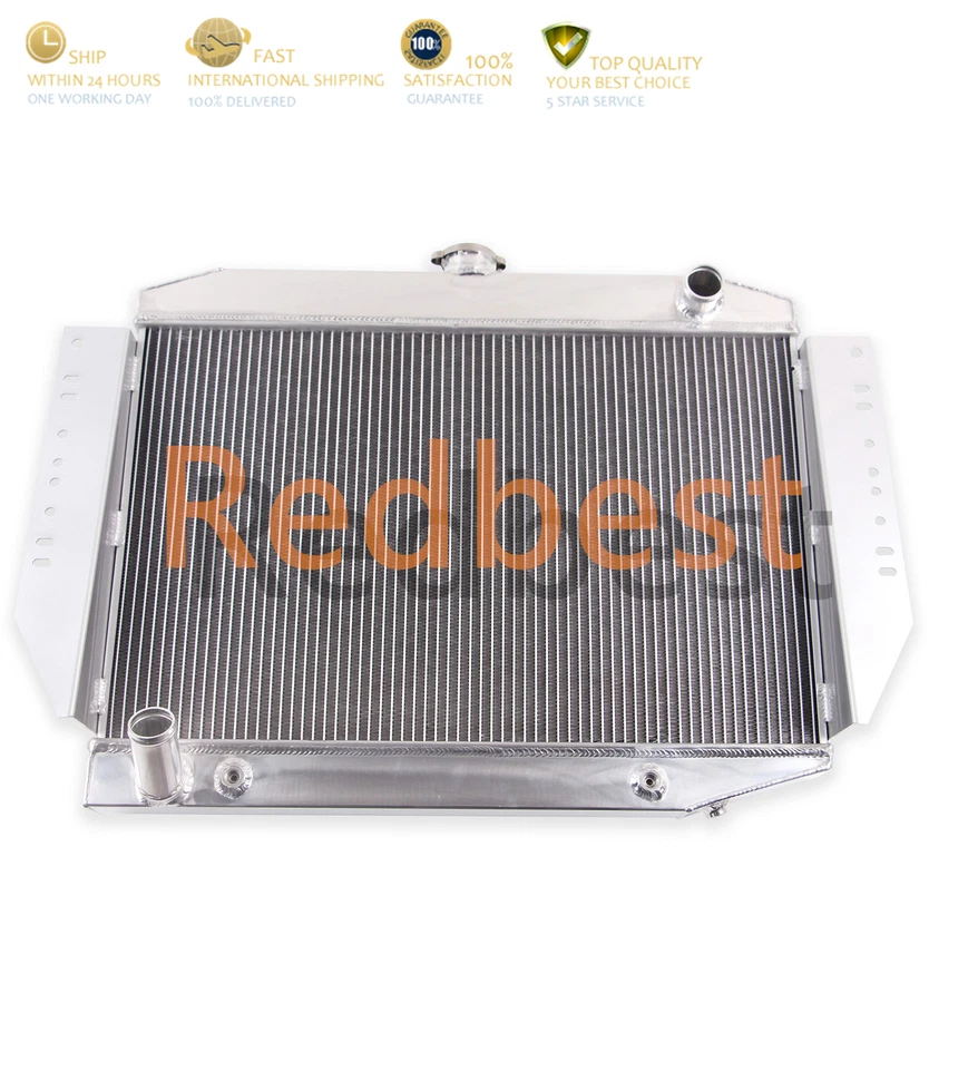 Radiador de refrigeración de aluminio de 3 filas para Jeep J10 J20 J100 J4800 Wagoneer V8 1972-1988 Foto 4 de 4