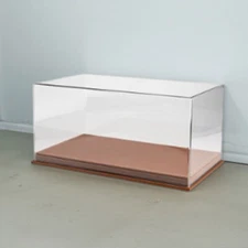 Diorama Acrylic Display Case Show Case With PU Leather Base For 1/18 Car ModelBh