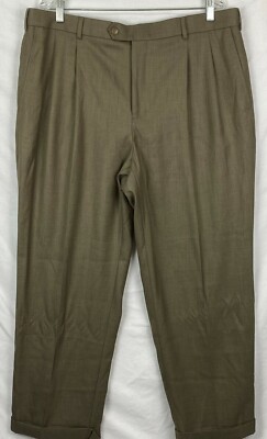 Stafford Sharkskin Mens Pleated Cuffed 