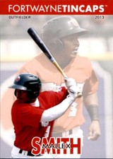 2013 Fort Wayne TinCaps Grandstand #24 Mallex Smith Tallahassee Florida FL Card