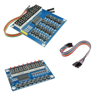 16-Tasten 8-Tasten Ziffern Digital LED 8 Bit TM1638 Display Module f AVR Arduino