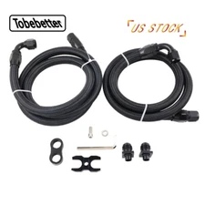 Black Oil cooler Adapter Hose Line Kit For BMW E36 Euro,E82,E9X 135/335,E46 M3