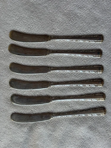 Towle Candlelight Sterling Silver Butter Spreaders Knives Solid Silver 6 Total