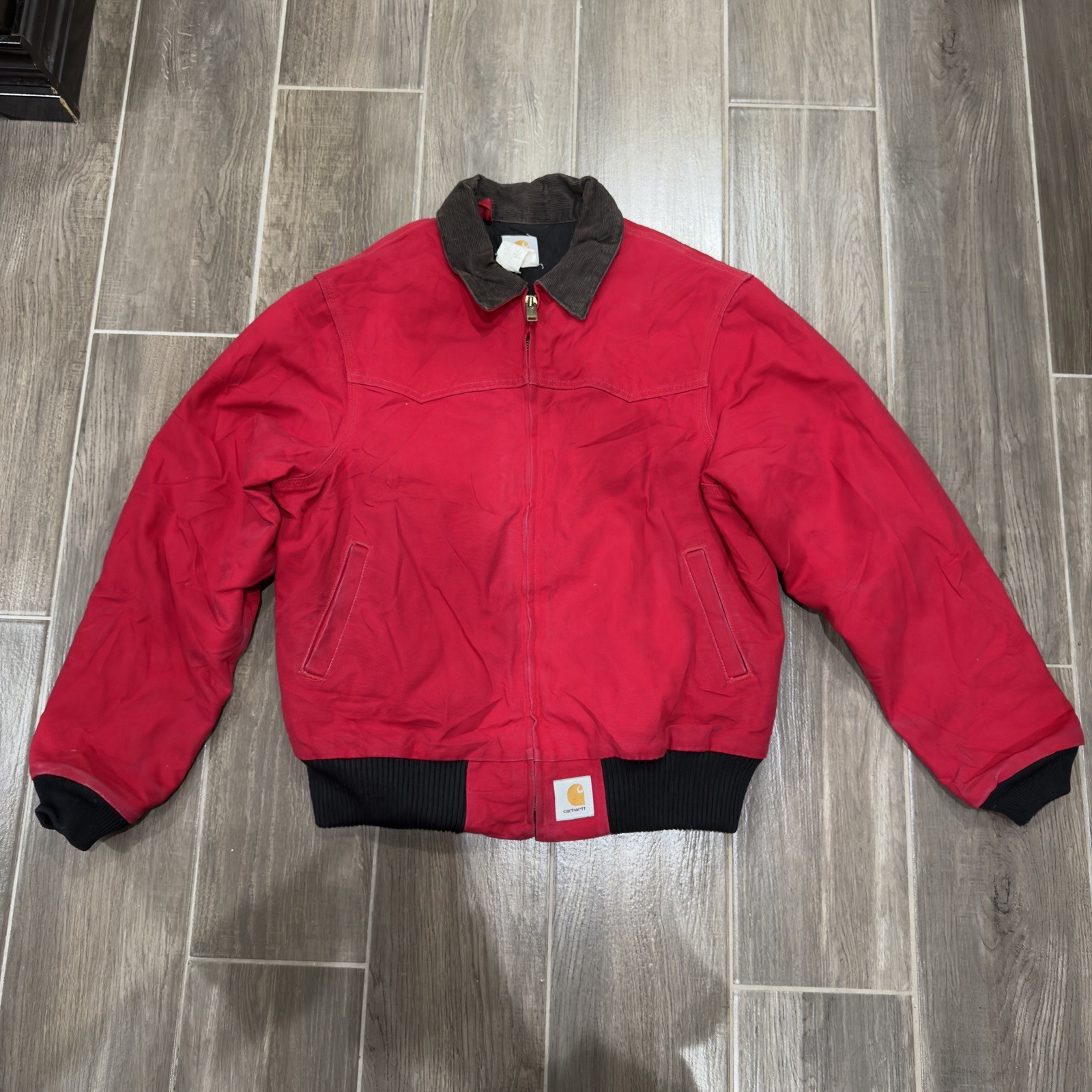 Vintage Carhartt Santa Fe Southwestern Jacket J13 RED… - Gem