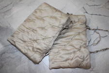 2 HOTEL COLLECTION Silk Blend Tufted standard pillow shams in taupe 20" x 26"