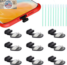 USB C-Type anti Loss Dust Plugs, USB C-Type Port Silicone Dust Covers, with Deta