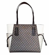 Michael Kors Voyager LG East West Drawstring Tote Shoulder Bag MK Gold/Brown