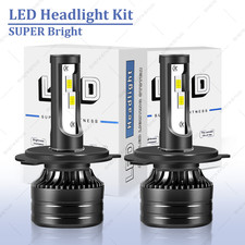 2x H4 9003 LED Headlight Kit 6000K High/Low Bulbs For HONDA CIVIC 1992-2002 2003