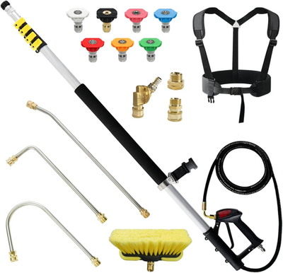 #ad Janz 24 FT Aluminum Telescoping Pressure Washer Wand with 2 Pressure Washer Ext $109.29