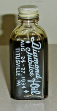 Rare Vintage 1934 Diamond Jubilee Crude Oil Bottle Drake Well Park Titusville PA