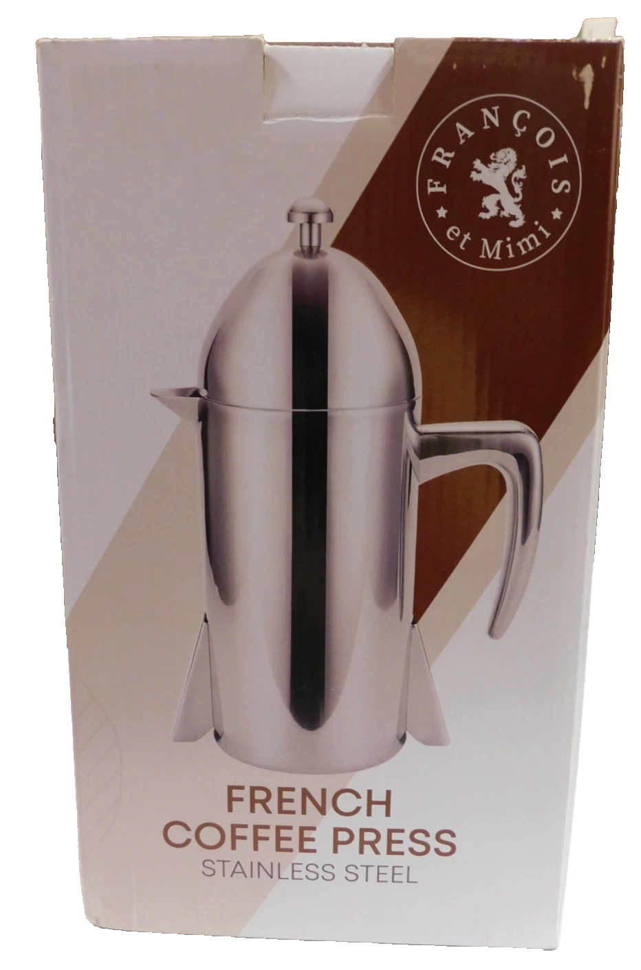 FRANCO et Mimi French Coffee Press, Stainless Steel-34 Oz