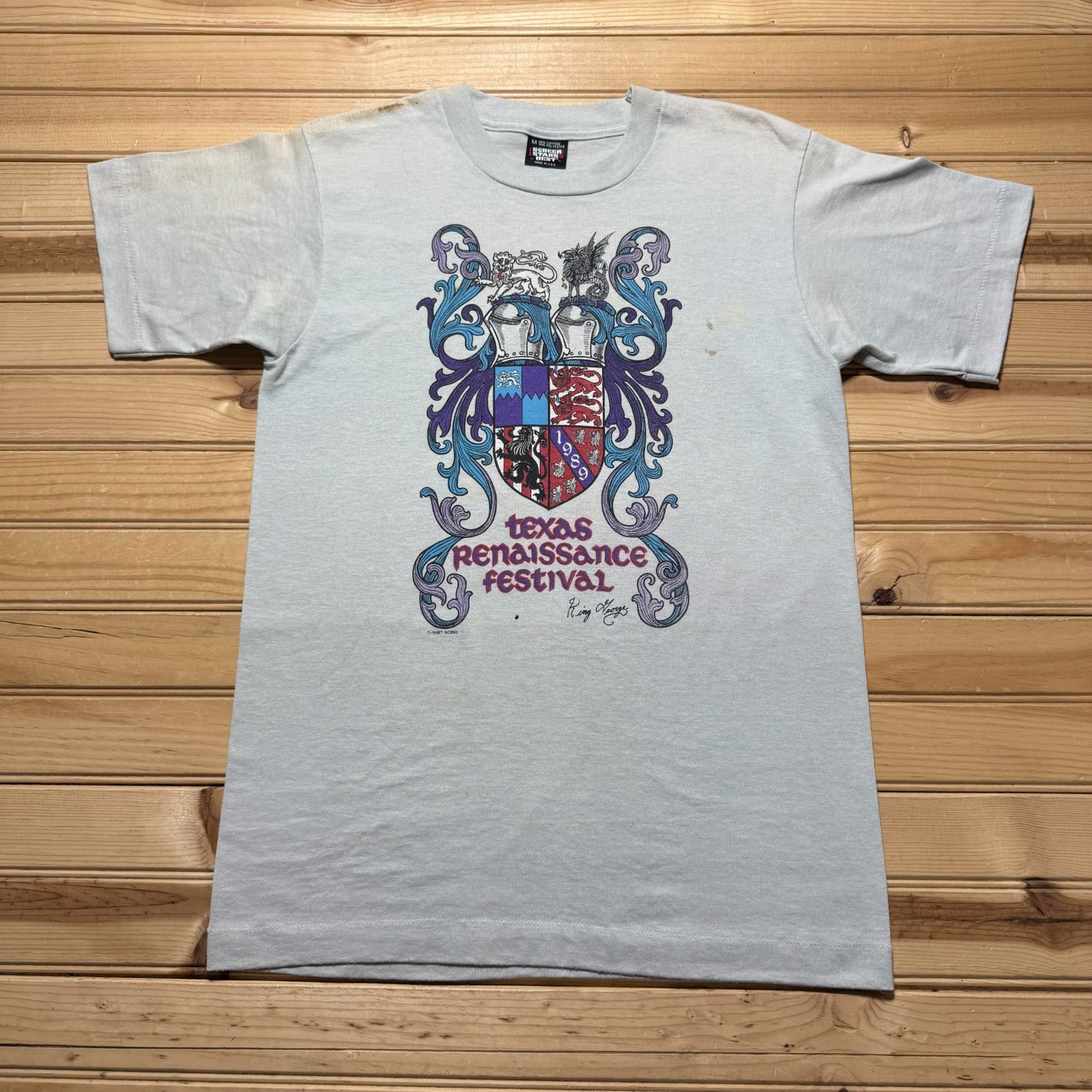 Vintage 80s 1989 Texas Renaissance Festival Single Stitch Shirt USA Made Medium