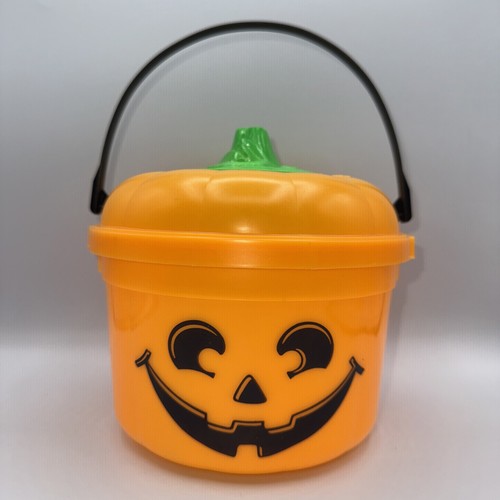 McDonalds 1991 Boo Eimer orange Kürbis Eimer Ausstecher Stiel Halloween Vintage