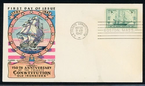 UNITED STATES FLUEGEL COVER LOT #48 1947 U.S.S. Constitution IRONSIDES FDC $$$