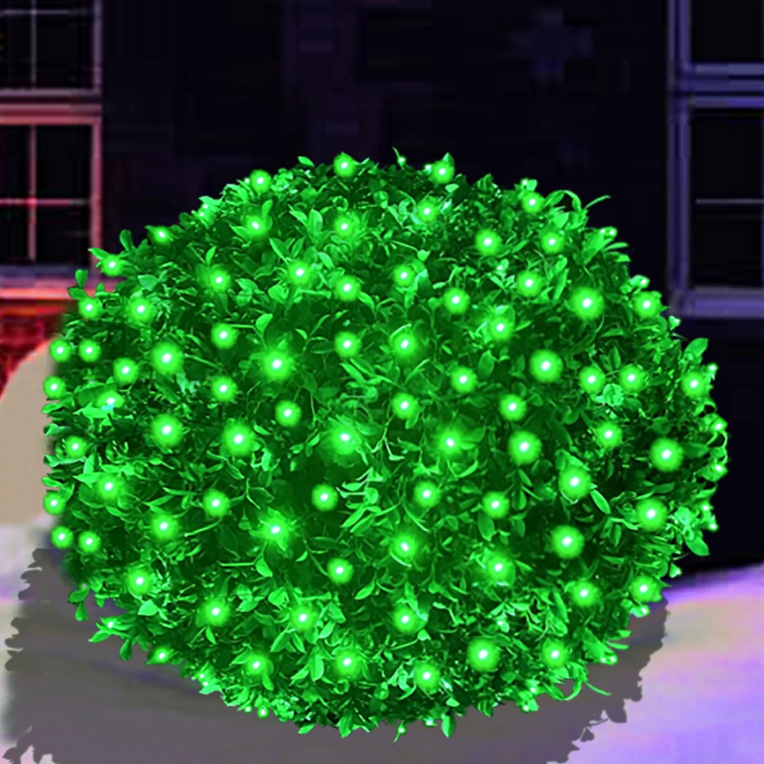 Christmas Net Lights Outdoor, 5ftx5ft 100LED Green Wire, Connectable Bush Mes...