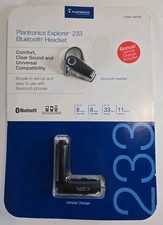 NEW Plantronics Explorer 233 Bluetooth Earpiece with Car Charger Sealed Phone
