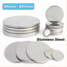 Stainless Steel Blank Round Disc 304 Grade Metal Sheet Plate 6-80mm Thick 1-5mm