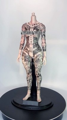 custom hand drawn tattoo for 1/6 Scale Figure hot toys worldbox