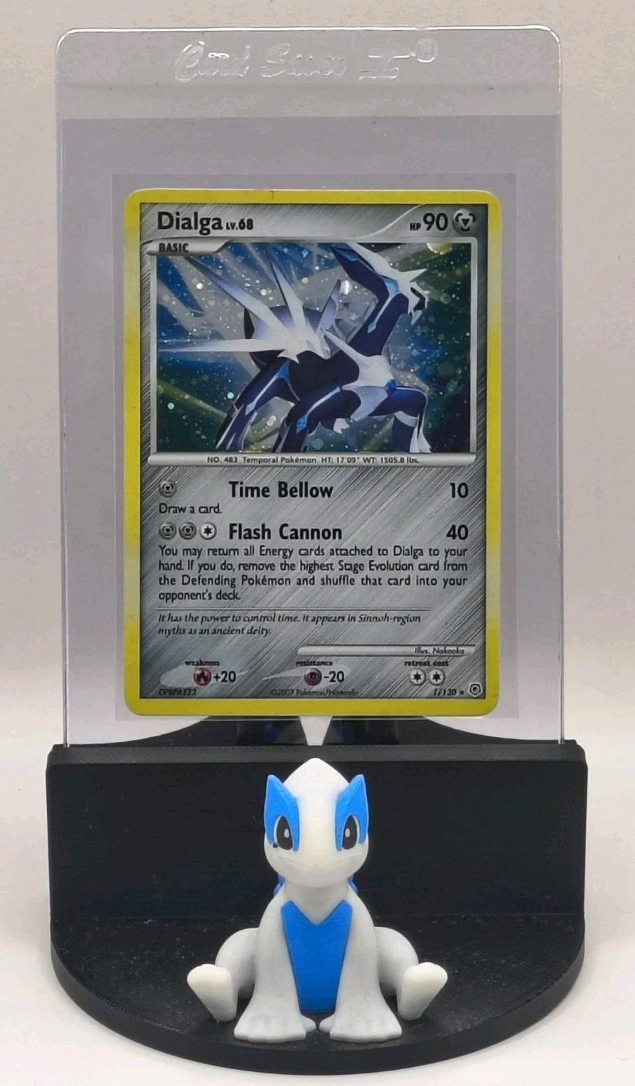 2007 Pokémon TCG Diamond & Pearl Dialga LV.68 Holo Rare 1/130 Pokémon Card NM