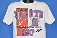 vtg 90s REEBOK DULUTH WILDCATS SUMMER BASKETBALL CAMP '97 HIGH SCHOOL t-shirt M