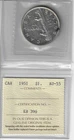Canada 1951 , $1 Silver Dollar, ICCS Certified AU55