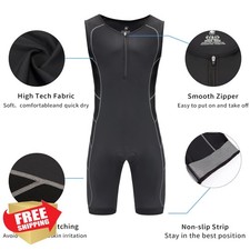 Men's Sleeveless Tri Suit Cycling Swimming Running