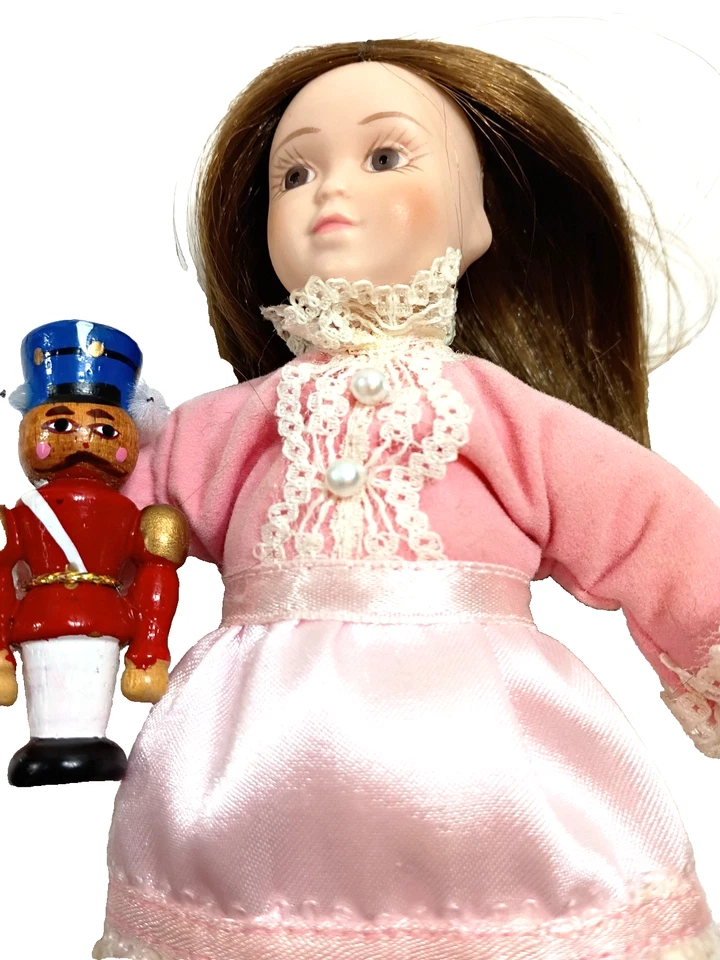 Muñeca de Navidad American Girl Samantha Clara Cascanueces Porcelana Cabeza Extremidades Leer Foto 3 de 4