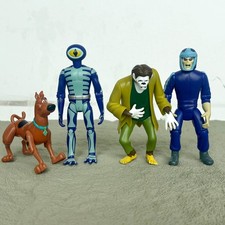 4PCS 5'' Scooby Doo Monster Wolfman Skeleton Phantom Racer Villains Figures