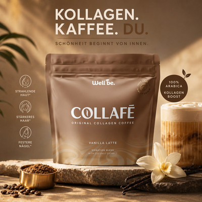 Wellbe Kollagen Collagen Collafe Arabica Kaffee Das Original Blitzversand Top !!