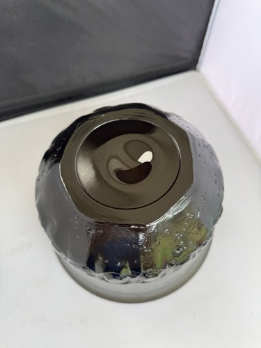 Cubo de hielo de vidrio verde oliva vintage TIFFIN Franciscan Maderia falta la tapa - Imagen 9 de 12
